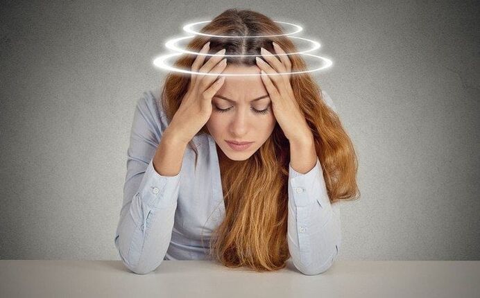 Dizziness is a common symptom of cervical osteochondrosis in women